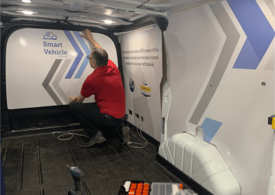 application within the inside of a smart vehicle van